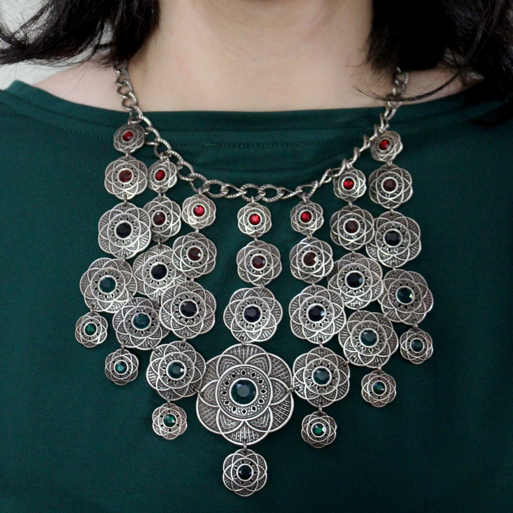 Lucky Brand Multi-Colored Gem Statement Necklace